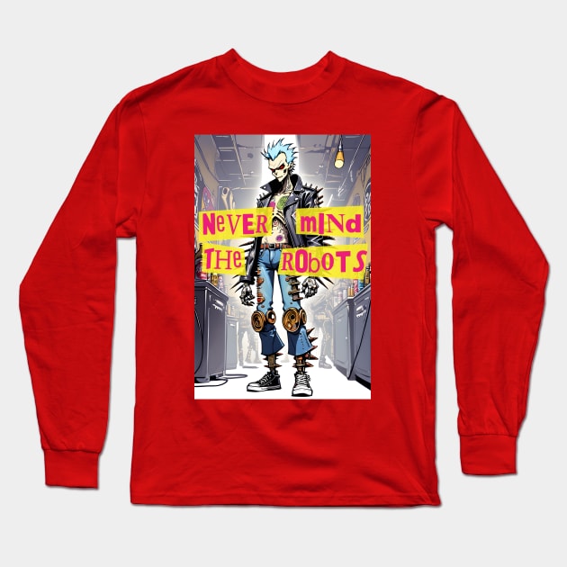 Punk Robot IX Long Sleeve T-Shirt by chilangopride